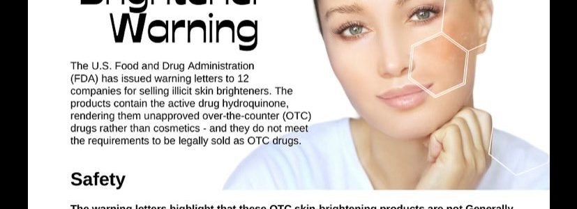 Skin Brightener Warning