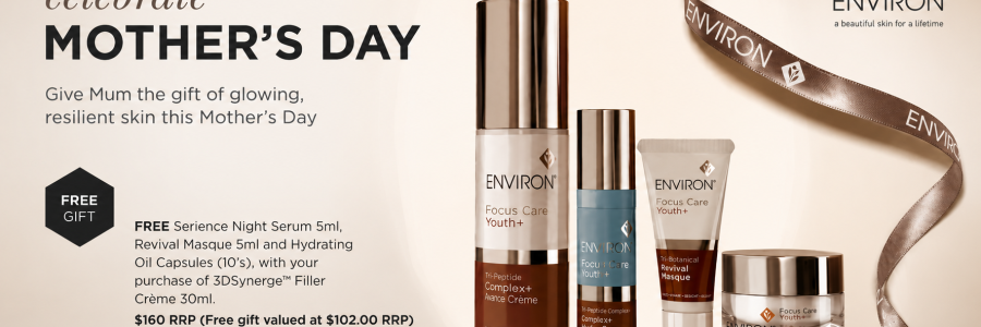 Environ’s Focus Care Youth+ range and receive a luxurious FREE gift pack